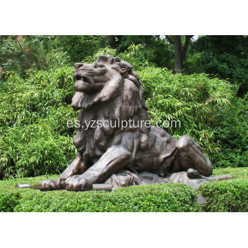 Escultura de bronce del León para la decoración del jardín